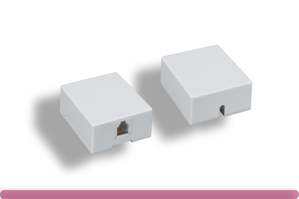 68bx-01-66ff-wh.jpg RJ-12 6P6C 1 Port Surface Mount Box - Image 1