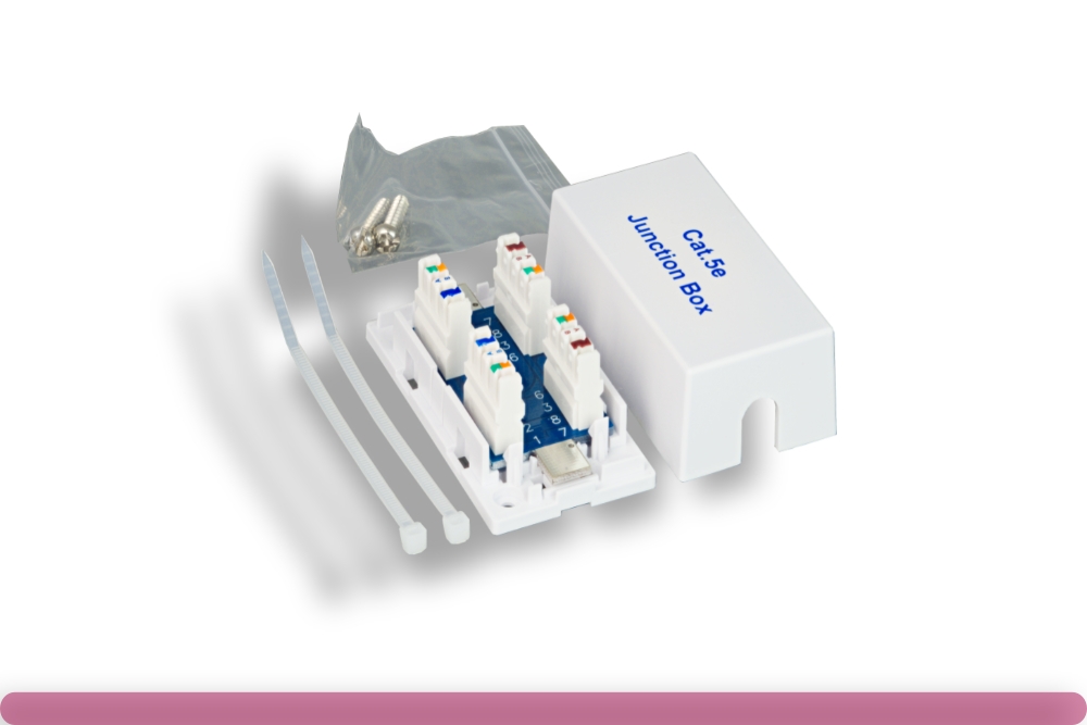68bx-06-c51-wh_1.jpg Cat.5e Junction Box, 110 Punch Down Type - Image 1