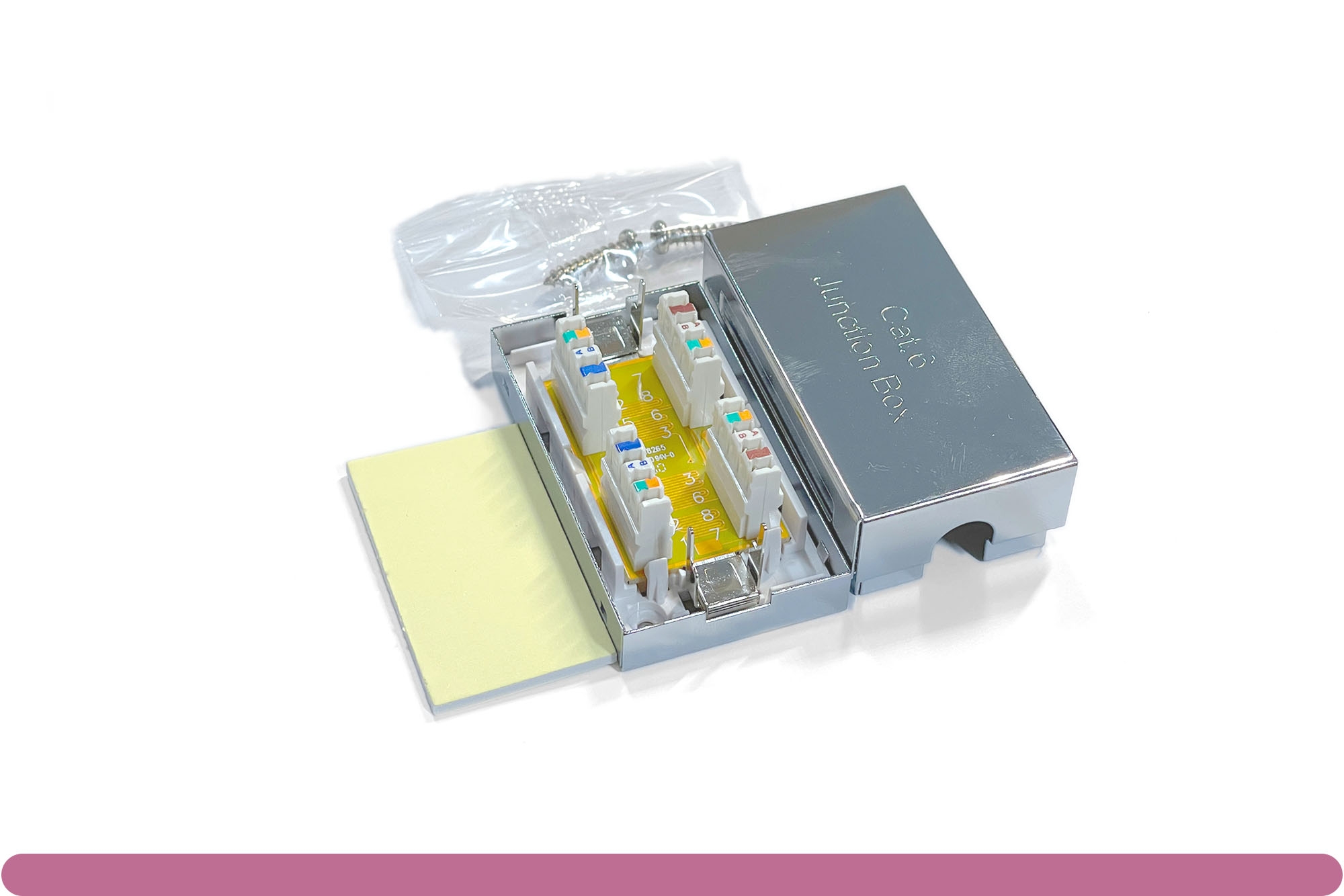 68bx-06-c61-sh_2_1.jpg Cat.6 Junction Box, 110 Punch Down Type, Metal Cover - Image 1
