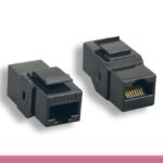Black Color Cat. 5e Inline Coupler Keystone Jack
