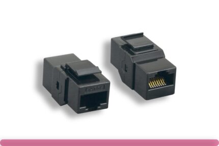 Black Color Cat. 5e Inline Coupler Keystone Jack