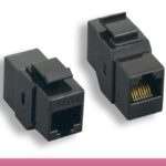 Black Color Cat. 6 Inline Coupler Keystone Jack