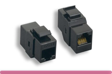 Black Color Cat. 6 Inline Coupler Keystone Jack