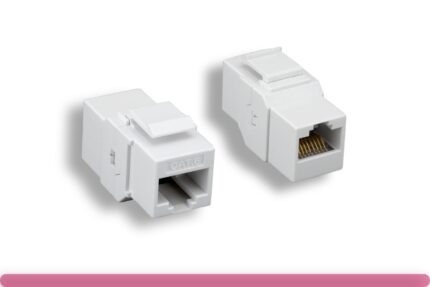 White Color Cat. 6 Inline Coupler Keystone Jack