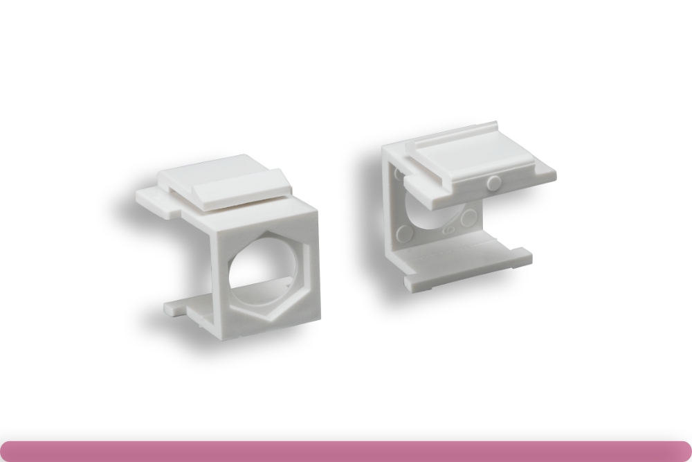 68it-fc-wh.jpg Blank Insert for F-Type Connector White Color - Image 1