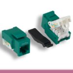 Green Color Cat. 5e Tool-less Keystone Jack