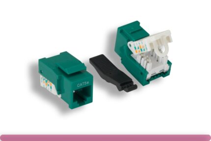 Green Color Cat. 5e Tool-less Keystone Jack