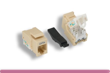 Ivory Color Cat. 5e Tool-less Keystone Jack