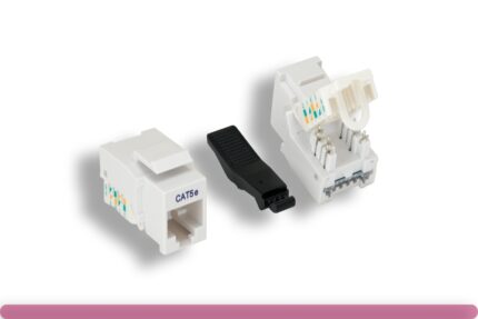 White Color Cat. 5e Tool-less Keystone Jack