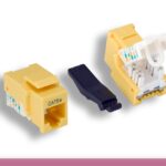 Yellow Color Cat. 5e Tool-less Keystone Jack
