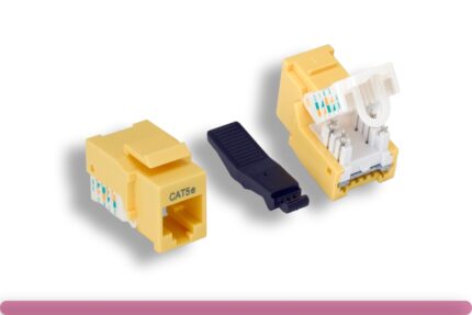 Yellow Color Cat. 5e Tool-less Keystone Jack