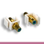 Blue RCA F/F Keystone Insert Module