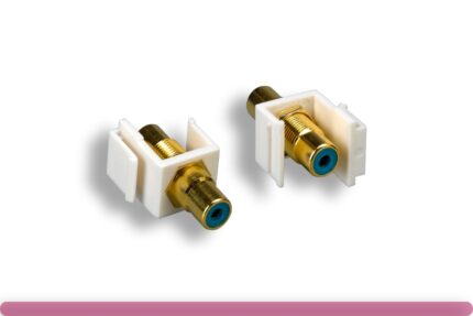 Blue RCA F/F Keystone Insert Module