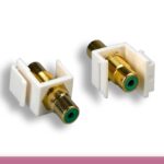 Green RCA F/F Keystone Insert Module