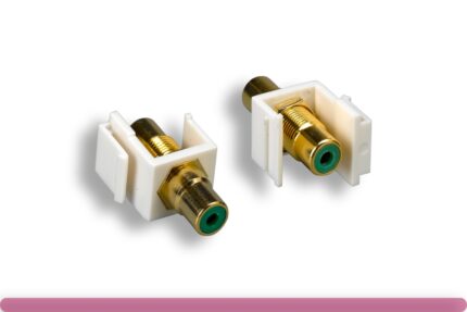 Green RCA F/F Keystone Insert Module