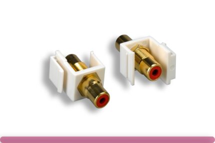 Red RCA F/F Keystone Insert Module