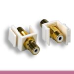 White RCA F/F Keystone Insert Module