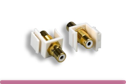 White RCA F/F Keystone Insert Module