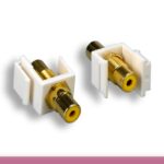 Yellow RCA F/F Keystone Insert Module