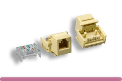 Ivory RJ-12 Tool-Less Keystone Jack