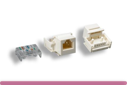 White RJ-12 Tool-Less Keystone Jack