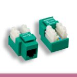 Green Cat. 5e Punch Down Keystone Jack
