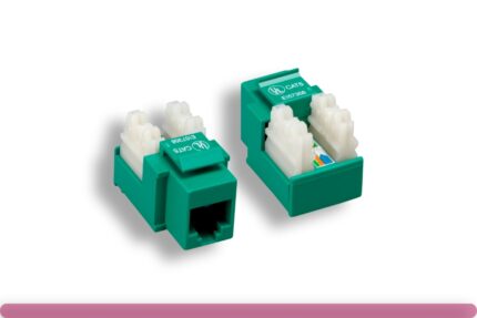Green Cat. 5e Punch Down Keystone Jack