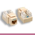 Ivory Cat. 5e Punch Down Keystone Jack