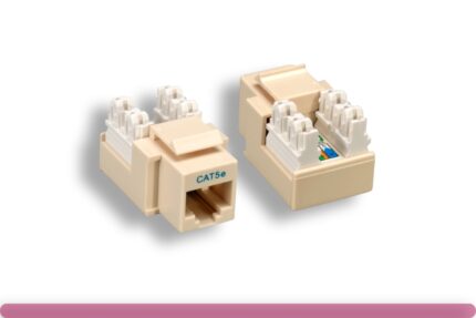 Ivory Cat. 5e Punch Down Keystone Jack