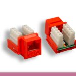 Orange Cat. 5e Punch Down Keystone Jack