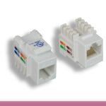 White Cat. 5e Punch Down Keystone Jack