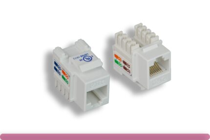 White Cat. 5e Punch Down Keystone Jack