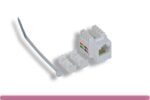 White Cat. 5e Punch Down Keystone Jack - Image 2