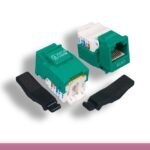 Green Color Cat. 6 Tool-less Keystone Jack