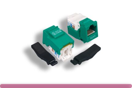Green Color Cat. 6 Tool-less Keystone Jack