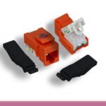 Orange Color Cat. 6 Tool-less Keystone Jack
