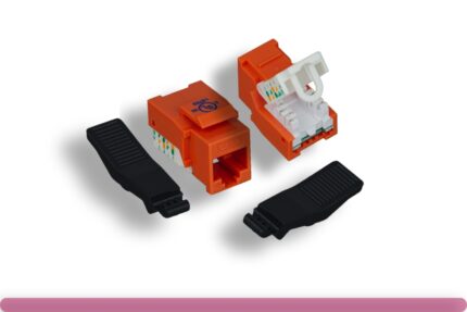 Orange Color Cat. 6 Tool-less Keystone Jack