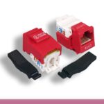 Red Color Cat. 6 Tool-less Keystone Jack