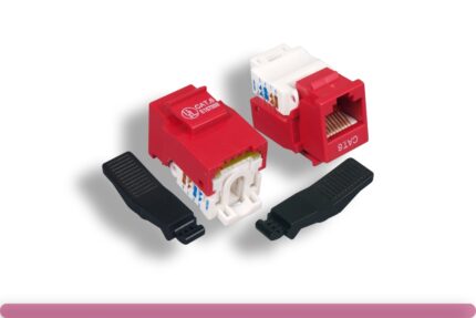 Red Color Cat. 6 Tool-less Keystone Jack