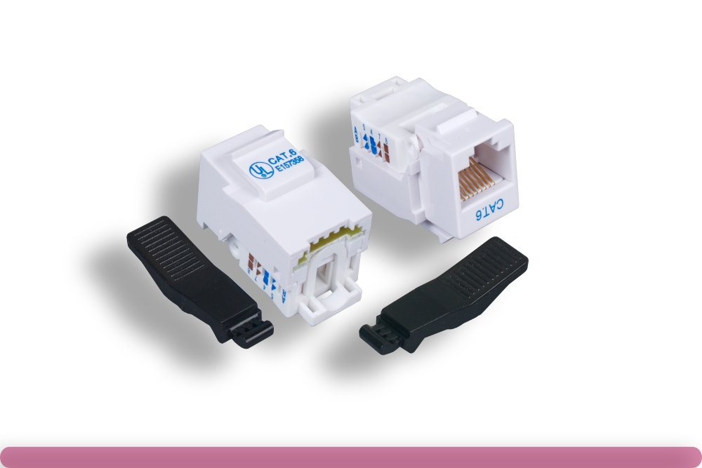 68jk-c602-wh.jpg White Color Cat. 6 Tool-less Keystone Jack - Image 1