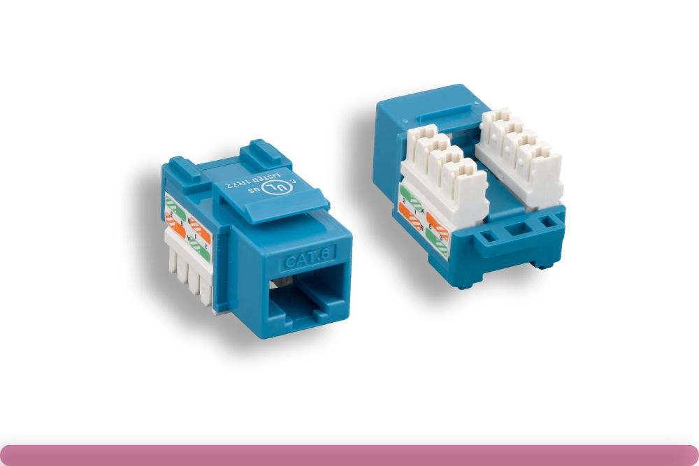68jk-c624-bu.jpg Blue Cat. 6 Punch Down Keystone Jack - Image 1