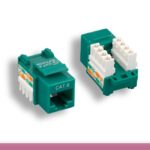 Green Cat. 6 Punch Down Keystone Jack