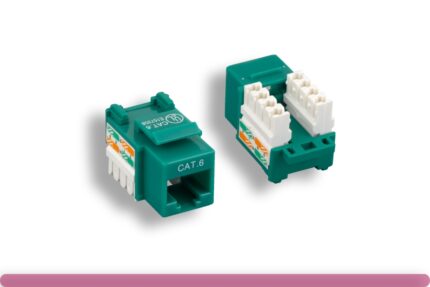 Green Cat. 6 Punch Down Keystone Jack