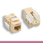 Ivory Cat. 6 Punch Down Keystone Jack