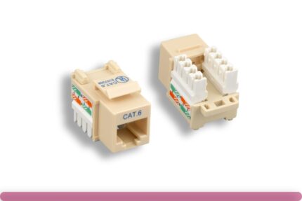 Ivory Cat. 6 Punch Down Keystone Jack