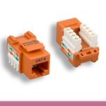 Orange Cat. 6 Punch Down Keystone Jack