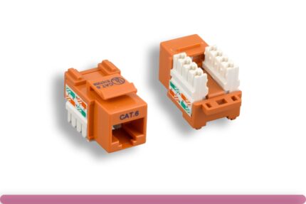 Orange Cat. 6 Punch Down Keystone Jack