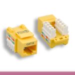 Yellow Cat. 6 Punch Down Keystone Jack