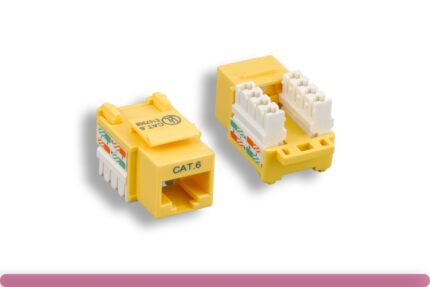 Yellow Cat. 6 Punch Down Keystone Jack