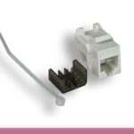 Cat. 6a Punch Down Keystone Jack White Color